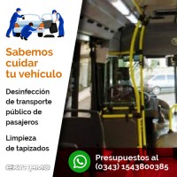 Desinfección y limpieza de vehículos